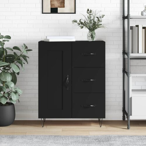 VidaXL Komoda crna 69 5 x 34 x 90 cm od konstruiranog drva Slike