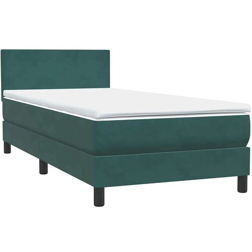 Box Spring krevet s madracem tamnozeleni 80x220 cm bar&amp;scaron;un Slike