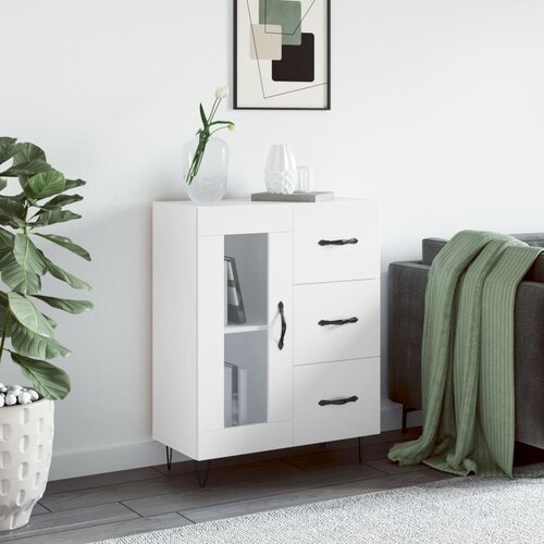 The Living Store Komoda bela 69,5x34x90 cm inženirski les - Komoda, (21503225) Slike