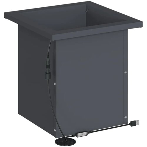  Vrtna posuda za sadnju s LED svjetlom Antracit 30 x 30 x 30 cm - Antracit 30 x 30 x 30 cm 1 Slike