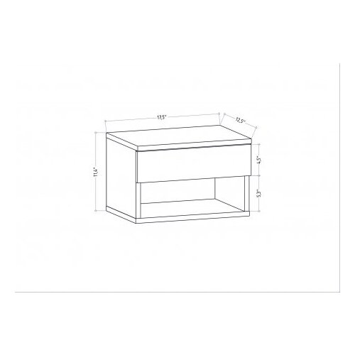 Hanah home Jamot Noćni stočić, 44.6x29x31.9 cm, Braon Slike