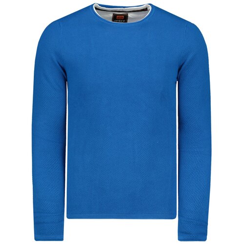 Ombre Muški džemper E121 plavi svijetlo plavo Slike