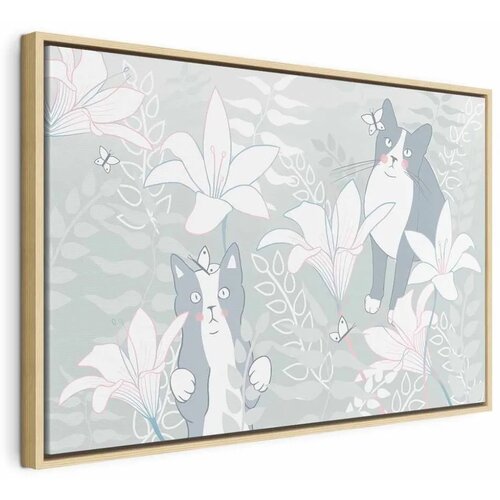  Slika - Cat Matters (1 Part) Wide - First Variant 120x80 U prirodnom drvenom okviru Cene