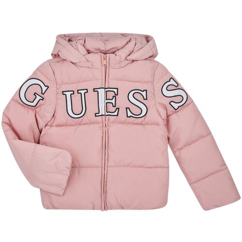 Guess Puhovke HOODED LS PADDED PUFFER W/ZIP Rožnata Slike