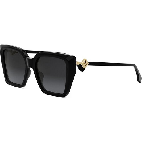 Fendi Diamonds Black Square Sunglasses ONE SIZE (54) Črna/Siva Slike