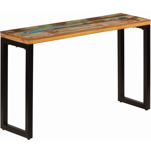 vidaXL Konzolni stol 120 x 35 x 76 cm masivno obnovljeno drvo i čelik