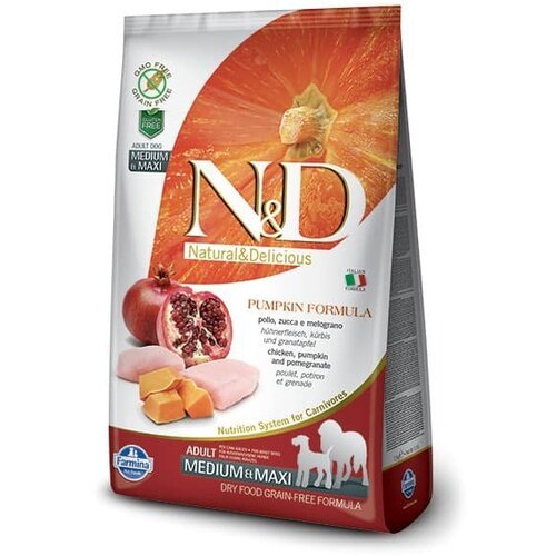 Farmina n&d medium maxi adult hrana za pse, ukus piletine i bundeve, 2.5kg Slike