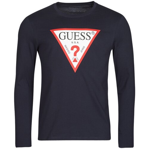Guess cn ls original logo tee blue Slike