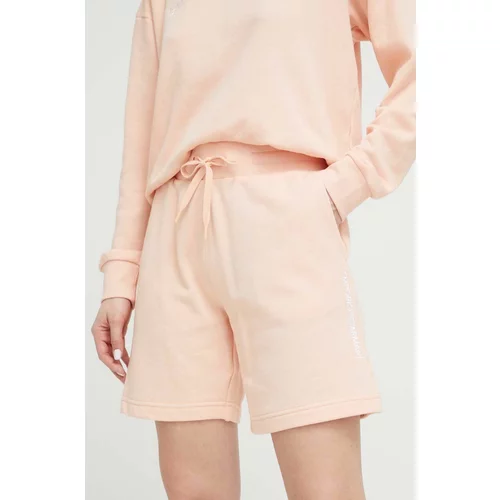 Emporio Armani Underwear Kratke hlače za žene, boja: ružičasta, s tiskom, visoki struk