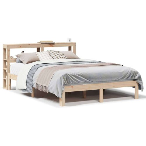 VidaXL Okvir za krevet s uzglavljem 160 x 200 cm od masivne borovine Slike