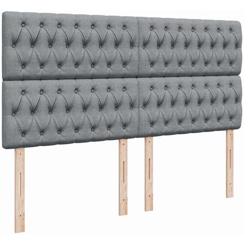 VidaXL Krevet s oprugama i madracem svjetlosivi 180x200 cm od tkanine Slike