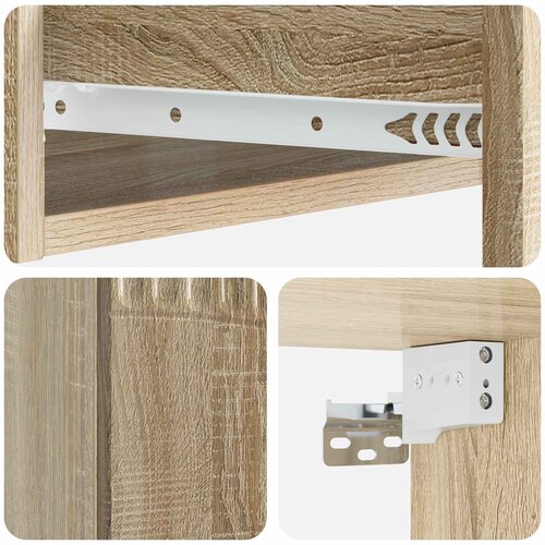 Stolna montirana na zid 59 x 34,5 x 17 cm Konstruirano drvo Slike