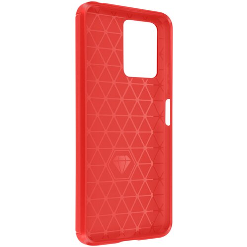 AVIZAR Silikonski ovitek Xiaomi Redmi Note 12 5G in 4G, dizajn bru&scaron;ene kovine z ucinkom ogljika - rdec, (20639589) Cene