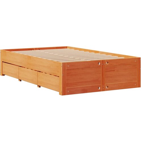  Okvir kreveta bez madraca s ladicama 135x190 cm od borovine Slike