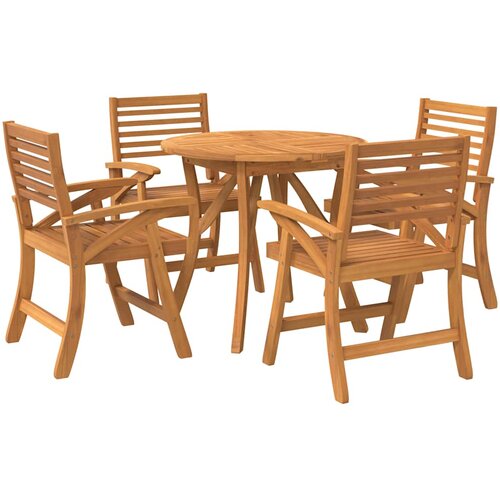  5-dijelni vrtni blagovaonski set od masivnog bagremovog drva Smeđa &amp;Oslash; 85 cm Slike