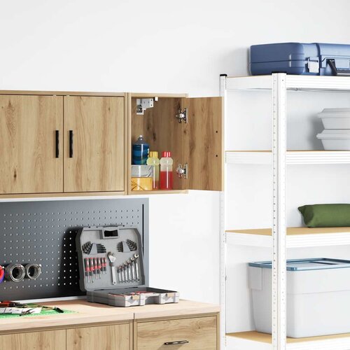 VidaXL Garažni zidni ormarić Artisan hrast izrađen od drveta Slike