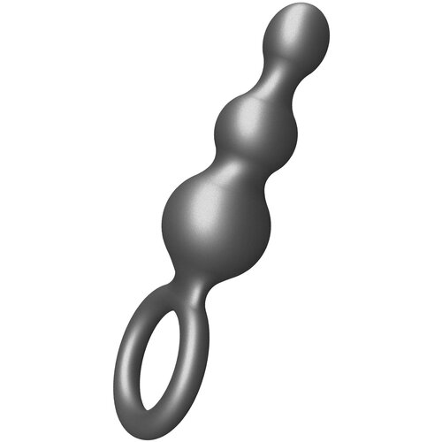 Toyjoy Buttocks The Stuffer 3-Balls Metallic Silicone Plug Grey Cene