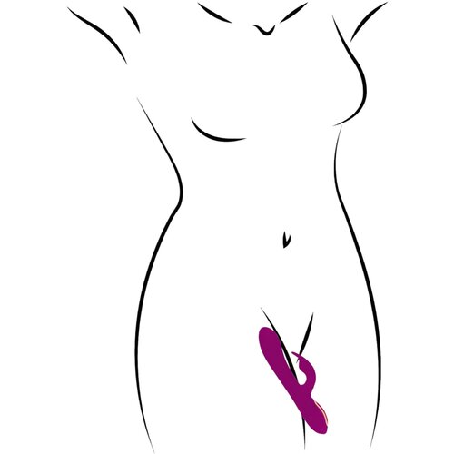 Javida Vibrator, Trofunkcionalni, 23cm, Ljubičasti Slike