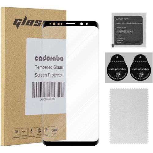 Cadorabo Oklepna folija Full Adhesive združljiva z Samsung Galaxy S9 - Zaščitna folija v transparentno s črno - Kaljeno steklo za zaščito zaslona s trdoto 9H in združljivostjo s 3D dotikom, (20604371) Cene
