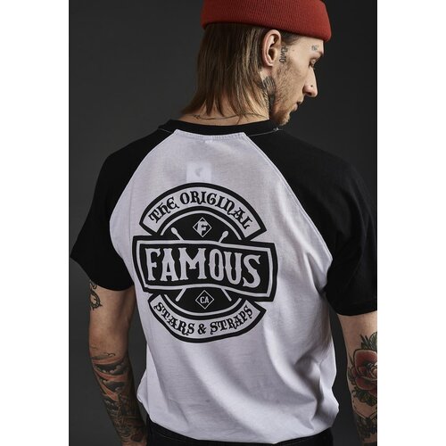 Merchcode Raglan T-shirt Chaos Patch wht/blk Slike