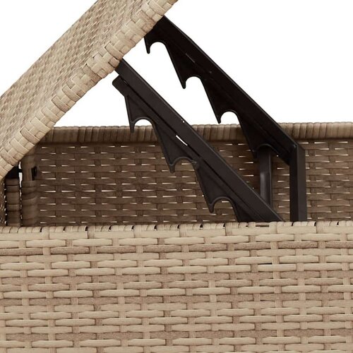 Vrtni tabure s jastukom bež 55 x 55 x 37 cm od poliratana Slike