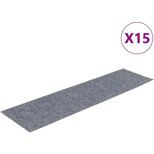  Prostirke za stepenice samoljepljive 15 kom 76x20 cm svijetlo sive pravokutne Slike