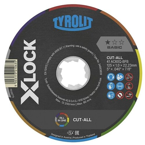 Tyrolit Rezalna plo&scaron;ča ACS 60 T Multi X-Lock (Premer: 125 mm, Primerno za: Jeklo) Cene