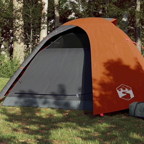 vidaXL Šator za 4 osobe sivo-narančasti 267 x 272 x 145 cm taft 185T Cijene