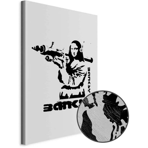  Slika - Contrast Duel (1-part) - Banksy on Mural with Mona Lisa 80x120 Premium Print Cijene