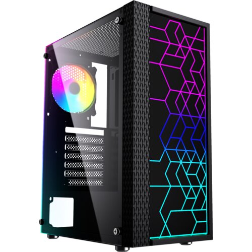 Gembird Fornax 2500 ARGB Gaming ATX computer case, Midi Tower, backlight, Black Cijene
