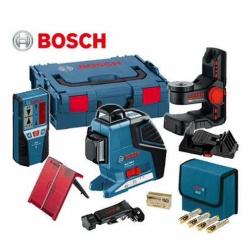 Bosch laser za linije professional gll 3-80 p + BM1 + LR2 l boxx k 060106330A Slike