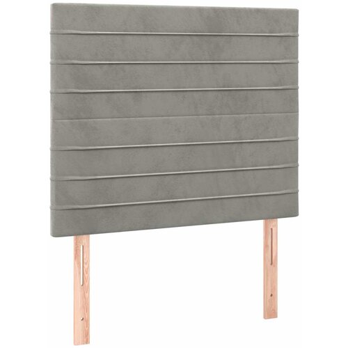 Box spring krevet s madracem svjetlosivi 80 x 200 cm bar&amp;scaron;unasti Slike