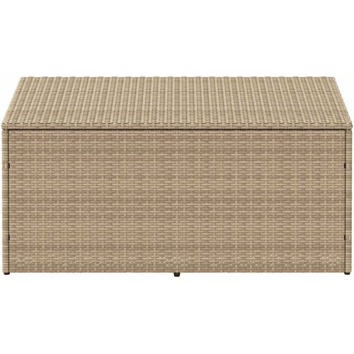  Vrtna kutija za pohranu bež 110x50x58 cm poli ratan Slike