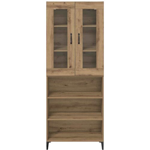  Highboard Umjetnički hrast 69,5 x 34 x 180 cm Konstruirano drvo Slike