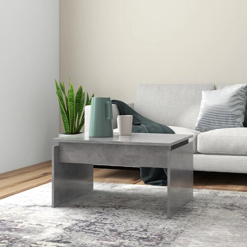 VidaXL Klubska mizica betonsko siva 68x50x38 cm iverna plo&amp;scaron;ča Slike