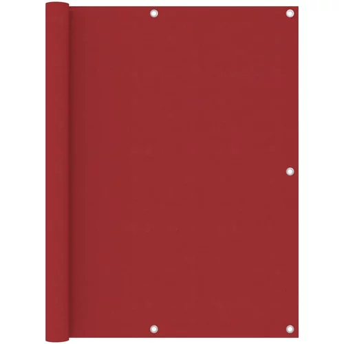 vidaXL Balkonsko platno rdeče 120x400 cm oksford blago