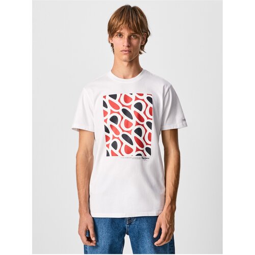 Pepe Jeans White Men's T-Shirt Agin - Men Slike