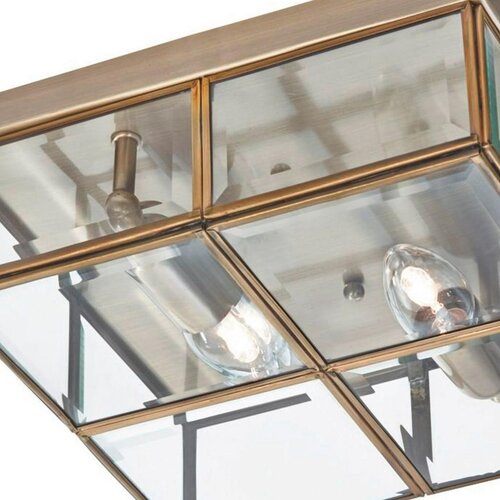 XXXL Searchlight 6769-26AB - Plafonsko svetlo FLUSH 2xE14/40W/230V mesing Slike
