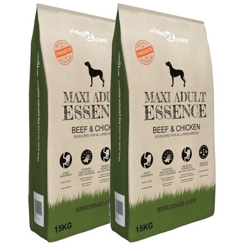  Suha hrana za pse Maxi Adult Essence BeefChicken 2 vreči 30 kg Slike