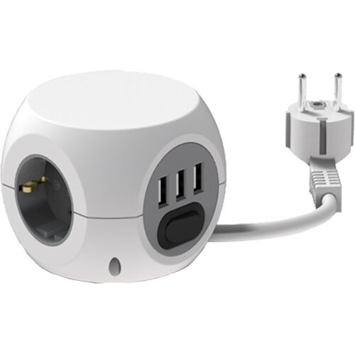  PP3/1,5/3USB punjač priključnica Mini Cube 3/3USB 1,5met Cijene