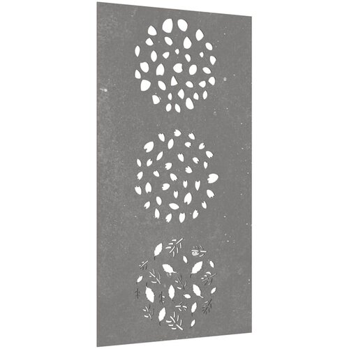  Vrtni zidni ukras 105 x 55 cm od čelika COR-TEN s uzorkom li&amp;scaron;ća Slike