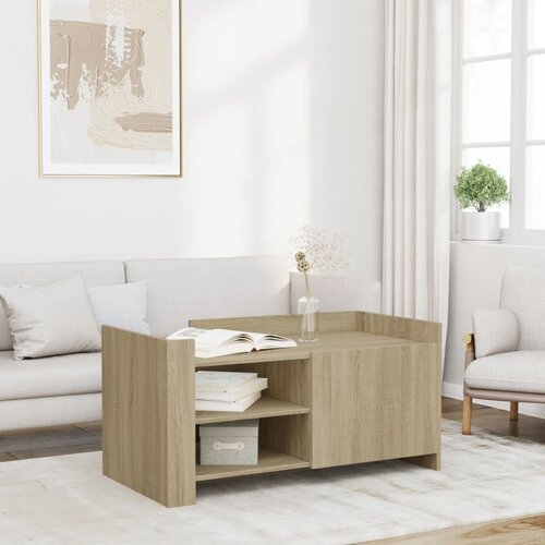 VidaXL Klubska mizica sonoma hrast 100x50x50 inženirski les Slike