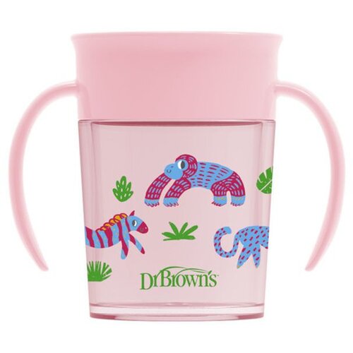 Dr.browns Tc71005 cheers 360 &amp;scaron;alica s ručkama, 7 oz/200 ml, ružičasta, 1 pakiranje Slike