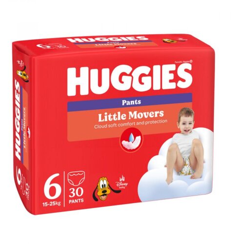 Huggies little movers pelene za bebe, gaćice, 15 - 25 kg, 30 kom Slike