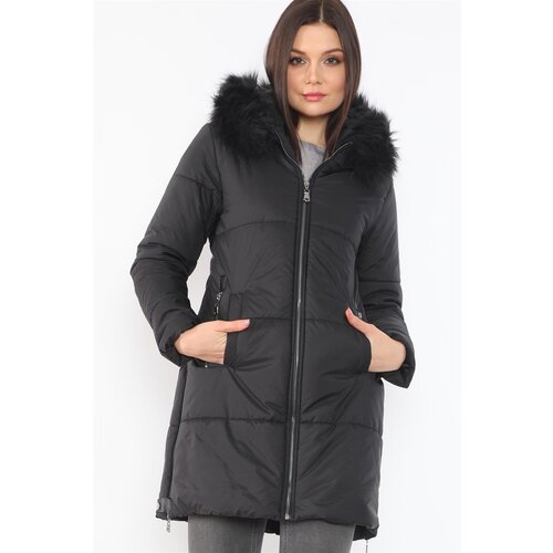 Dewberry Z6668 WOMEN'S COAT-BLACK Cene