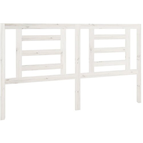 Maison Chic posteljno vzglavje - vzglavna omarica - nočna omarica belo 166x4x100 cm trdna borovina, (21706384) Cene