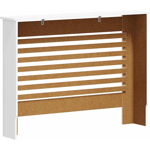  Pokrovi za radijator 2 kom bijeli 112 x 19 x 81,5 cm MDF Slike