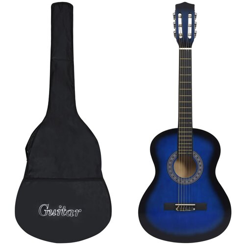 VidaXL Klasična gitara za početnike s torbom plava 3/4 36 &amp;quot; Slike