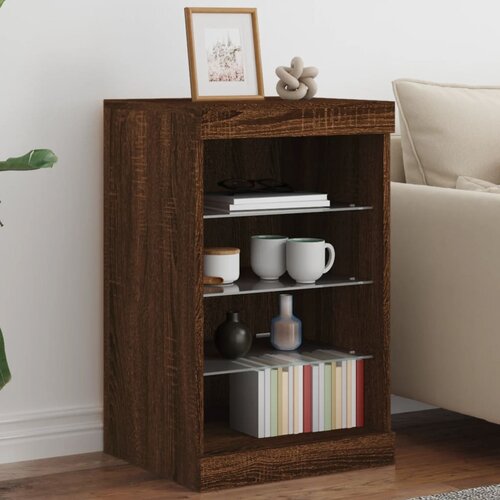 The Living Store Komoda z LED lučkami rjav hrast 41x37x67 cm - Komoda, (21658080) Cene