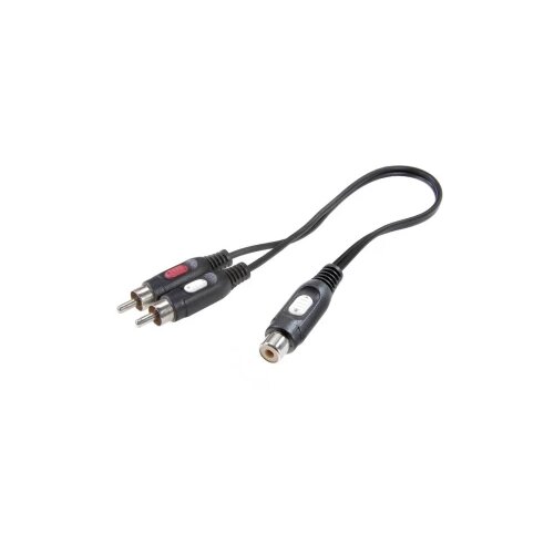 SpeaKa Professional Činč audio Y-adapter [2x činč, muški/1x činč, ženski], crn Cijene